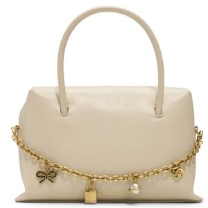 Ted Baker London Vera Charm Mini  Leather Satchel Crossbody Beige